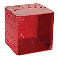 4" Square Boxes - Painted Red